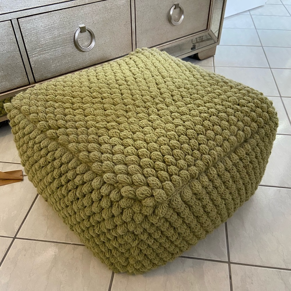 West Elm Bubble Knitted Pouf